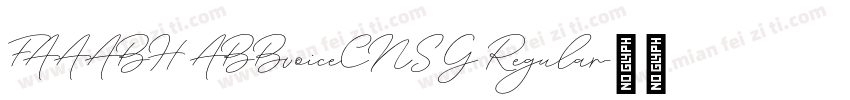 FAAABH ABBvoiceCNSG Regular字体转换